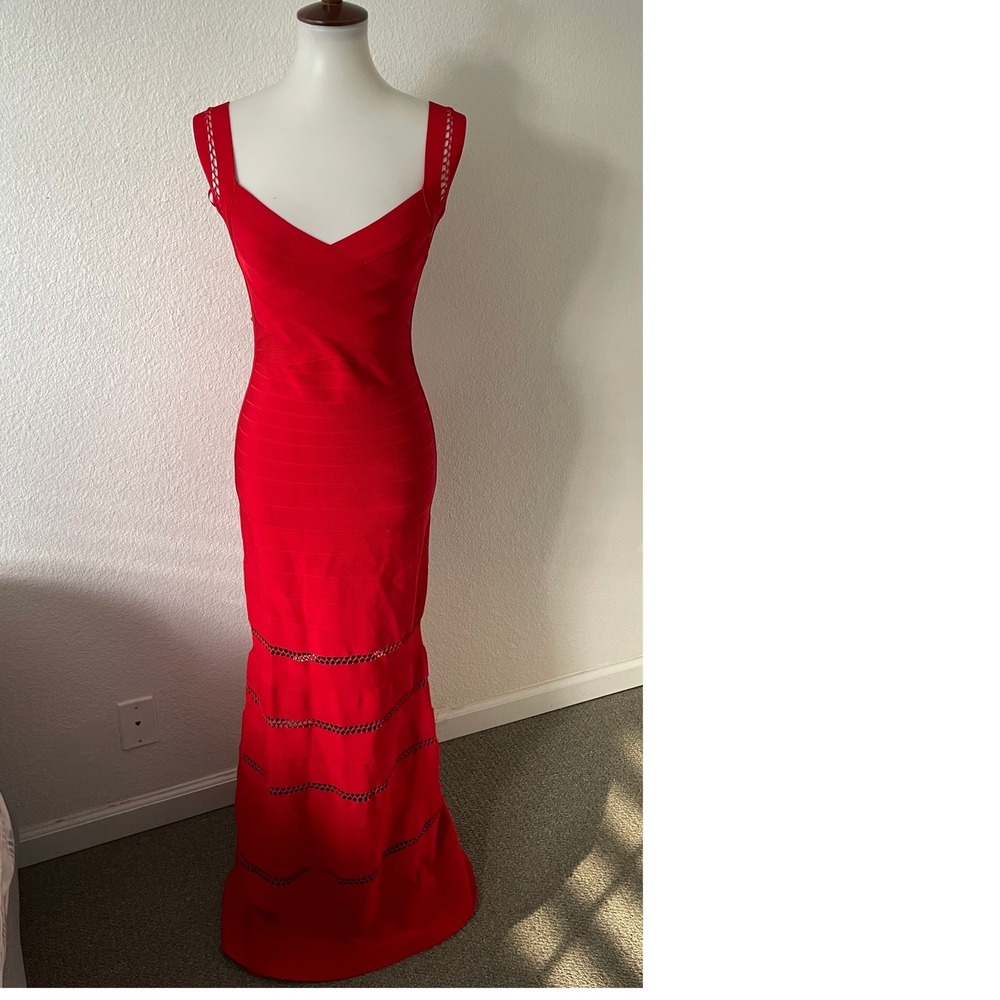 Factory Legerbabe Rilla Bandage Gown Women L Crochet Trim Mermaid Dress